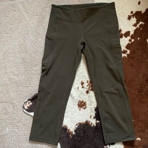 Lululemon Speed Up Crop 21” - Dark Olive - 8